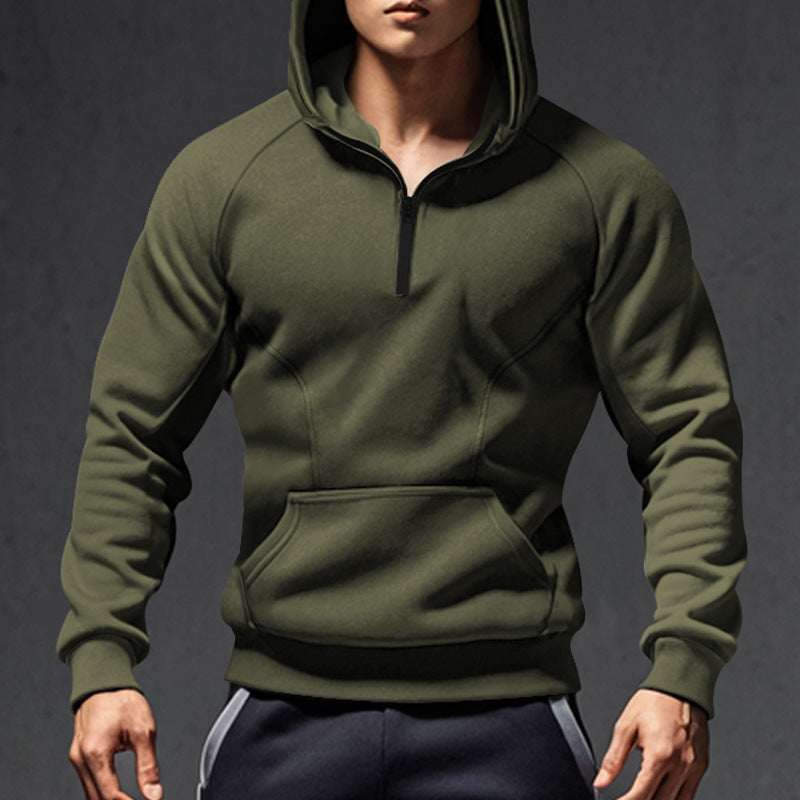 Men's Heavy Fleece Sweater - Half-Zip, Assorted Colors & Ultra Warm