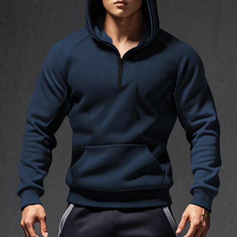 Men's Heavy Fleece Sweater - Half-Zip, Assorted Colors & Ultra Warm