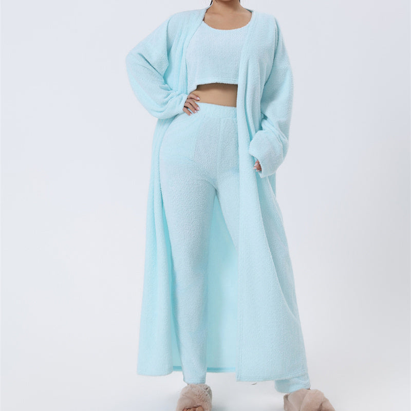 Women's 3-Piece Cozy Pajama & Lounge Set - Warm Winter Loungewear