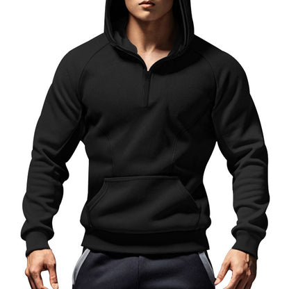 Men's Heavy Fleece Sweater - Half-Zip, Assorted Colors & Ultra Warm