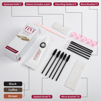 Lashes Eyebrow Tint Kit Professional Fast Perming Dye Brow Mascara Tattoo Cream Waterproof Long Lasting 60 To 90 Days