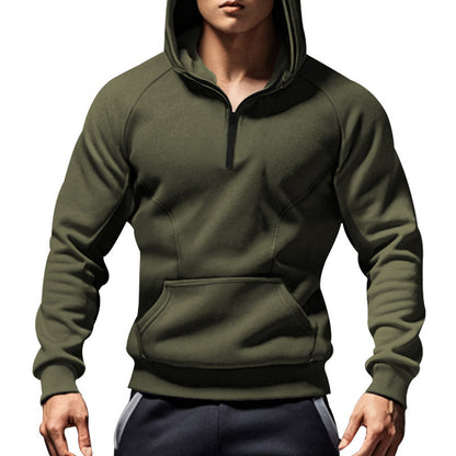 Men's Heavy Fleece Sweater - Half-Zip, Assorted Colors & Ultra Warm