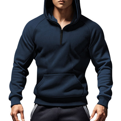 Men's Heavy Fleece Sweater - Half-Zip, Assorted Colors & Ultra Warm