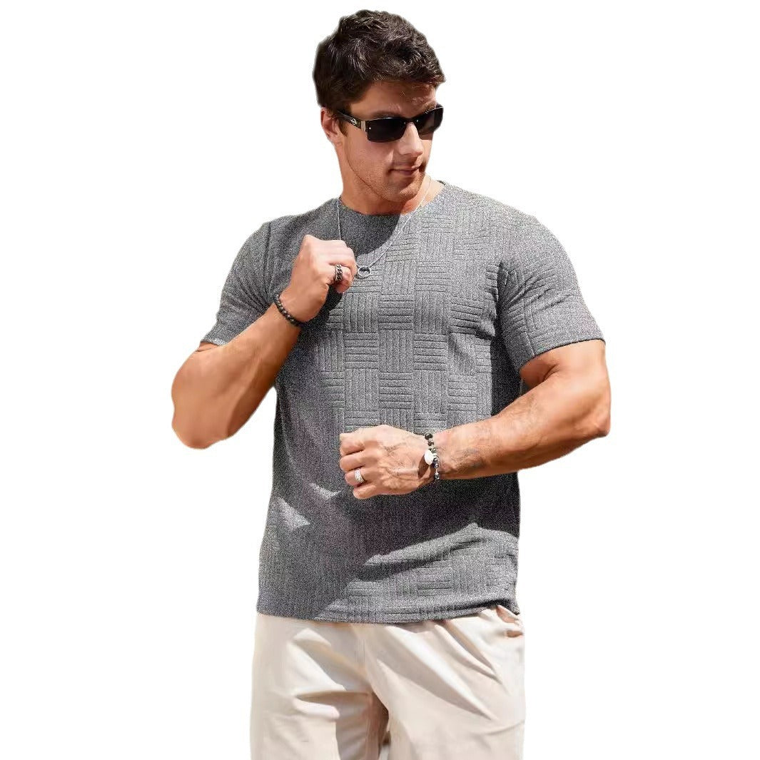 Men's Towel Cloth T-Shirt - Sporty & Casual with Unique Style