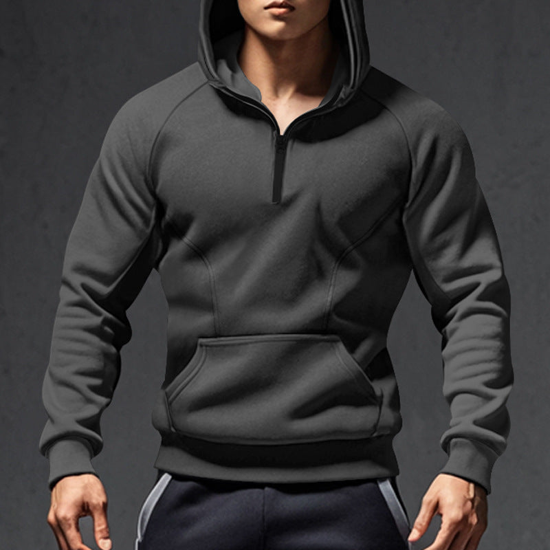 Men's Heavy Fleece Sweater - Half-Zip, Assorted Colors & Ultra Warm