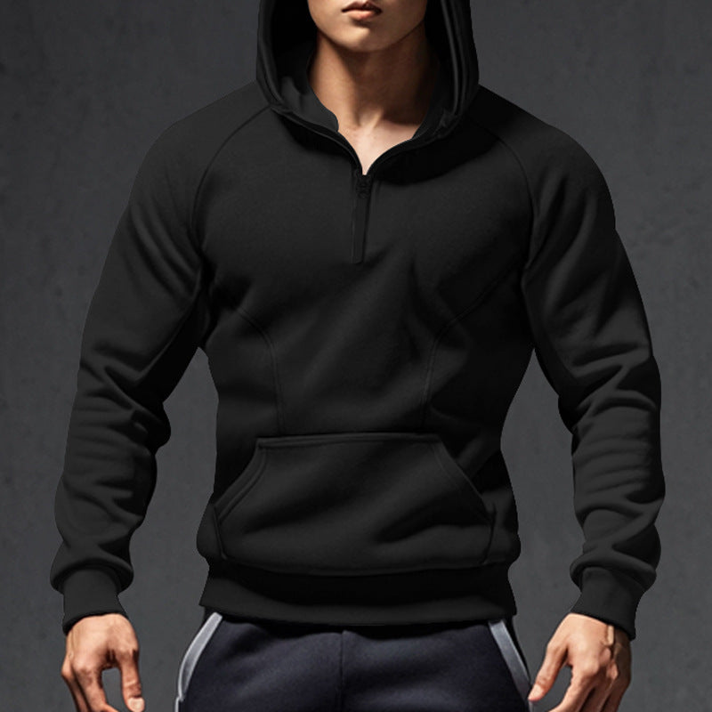 Men's Heavy Fleece Sweater - Half-Zip, Assorted Colors & Ultra Warm