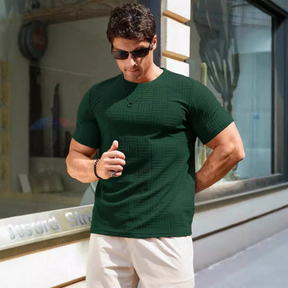 Men's Towel Cloth T-Shirt - Sporty & Casual with Unique Style